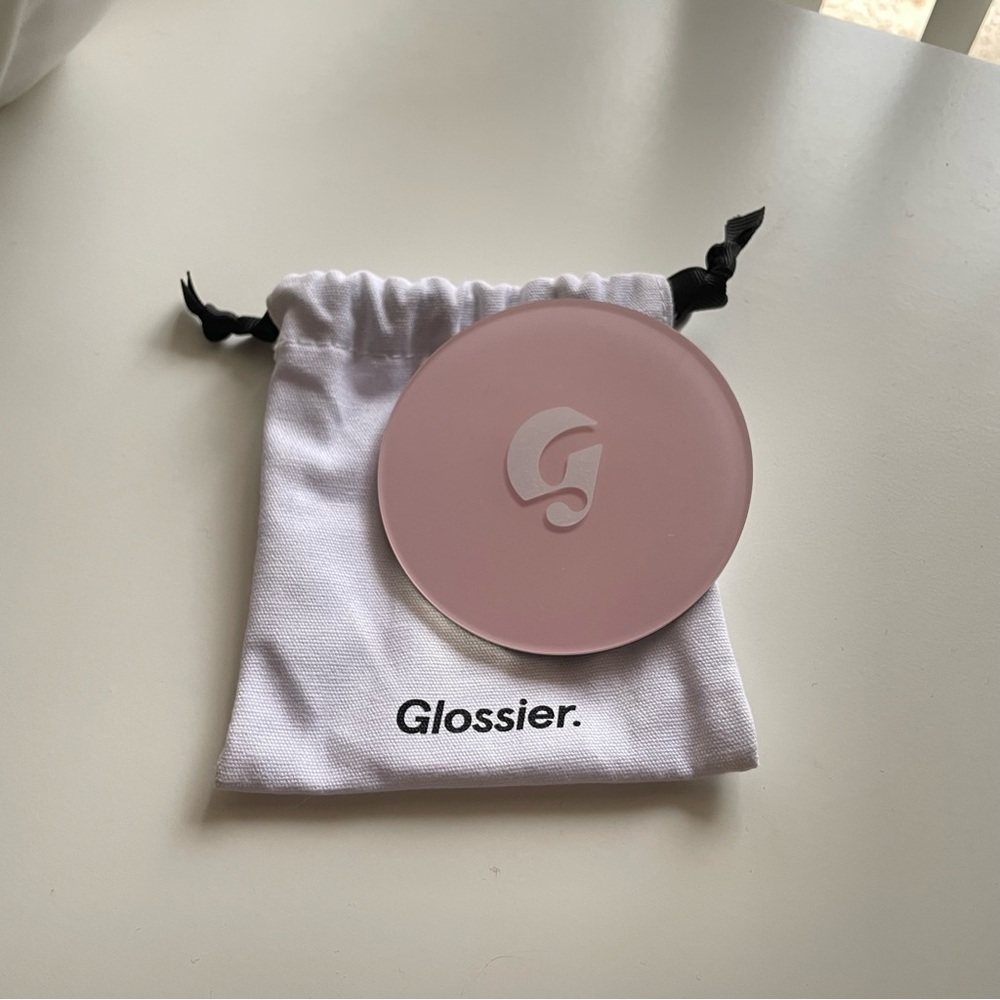 Glossier Pink Compact Mirror with Pouch